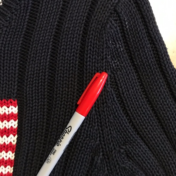 RALPH LAUREN Polo Jeans Co. Flag Sweater Tagged XL Missized ? Seems M - Picture 7 of 9